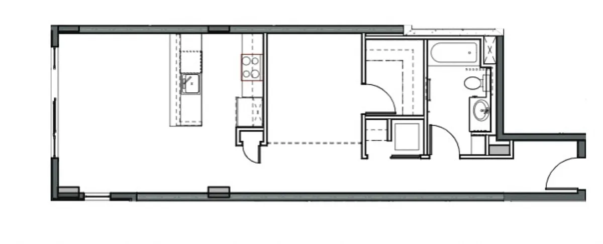 Floor plan Open 1x1 K
