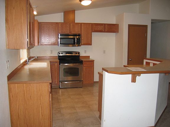 Spacious kitchen with stainless steel appliances