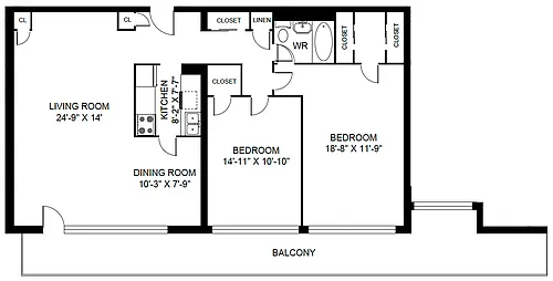 Floor plan 2 Bedroom