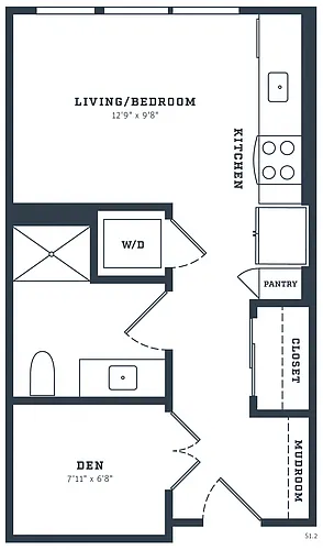 Floor plan S2 + Den