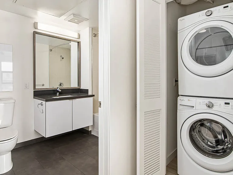 Bathroom and In-home washer and Dryer