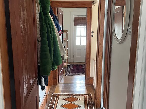 Hall with hooks for coats
