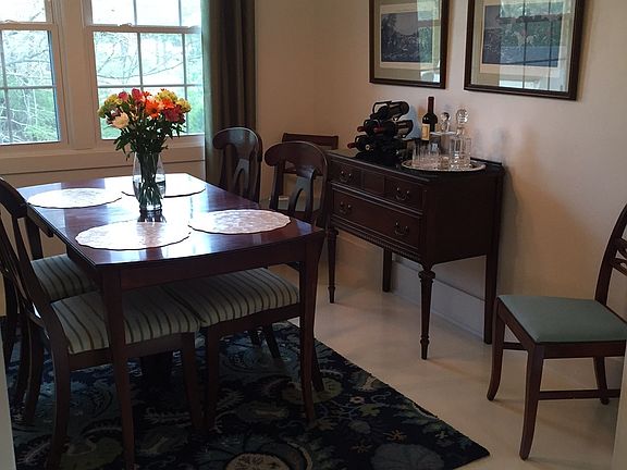 Dining room located upstairs off of kitchen and living room.