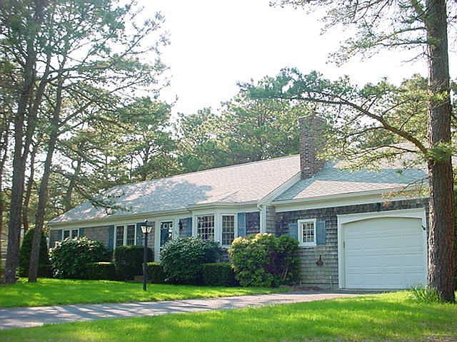View of front of home with attached garage