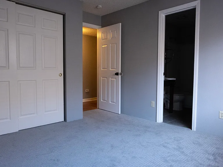 Master bedroom with attached bathroom