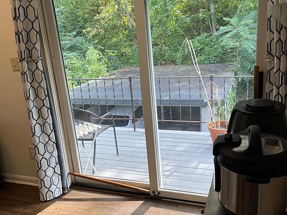 Kitchen sliding door to back deck