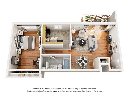 Floor plan 1 Bedroom