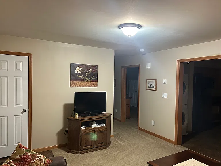 Living room. Furniture and decor not included