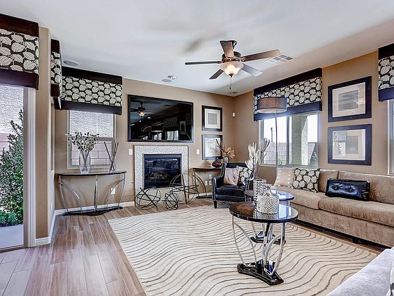 Photo is of model home