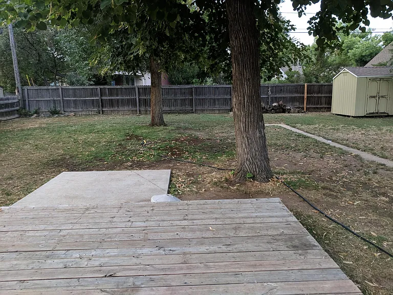 Deck, Backyard, Shed