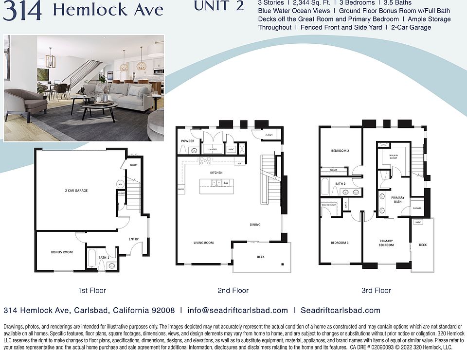 Seadrift on Hemlock - Unit 2 Floor Plan