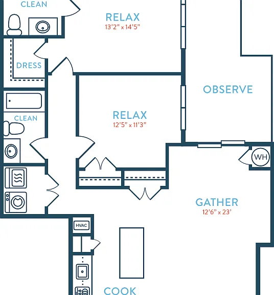 1117-1124 Berkeley B3 Floorplan Diagram