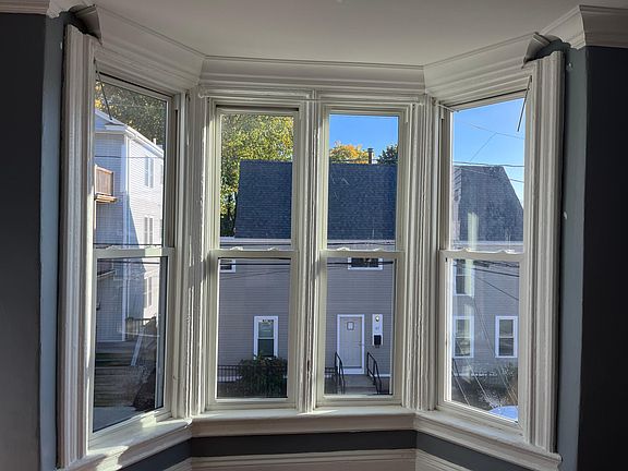 Bay windows in living room