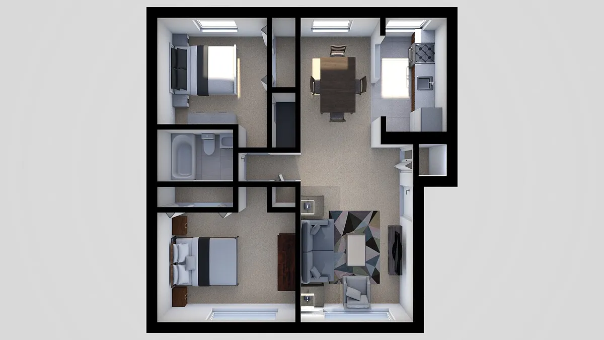 Floor plan 2 Bedrooms
