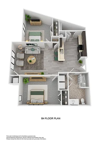 Floor plan B4 - Two Bedroom
