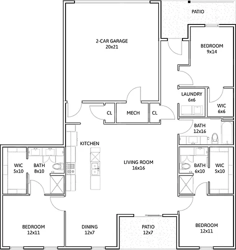 Floor plan Woodhouse