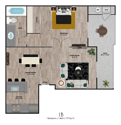 Floor plan 1B