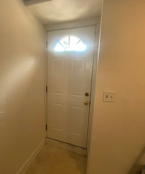 private entry to the basement apartment.