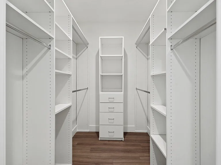Walk-In Closet with Built-In Organizers