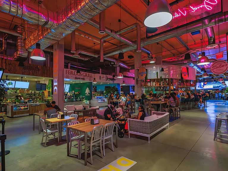 Indoor Market-Style Food Hall with Local Vendors Near South of Atlantic