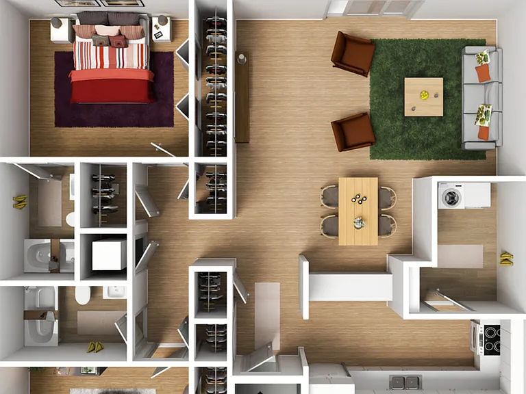 2 Bedroom 2 Bath 2 Bedroom 2 Bath
