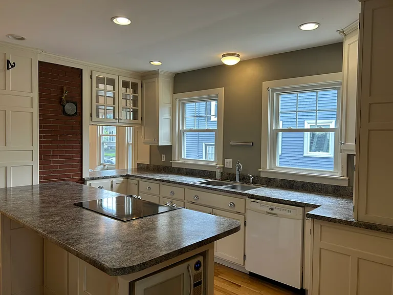 Kitchen looking towards driveway.