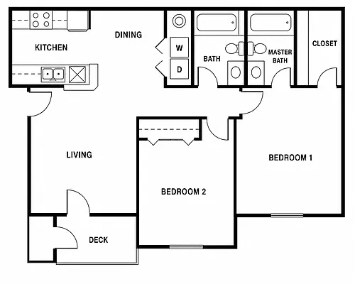 Floor plan 2X2 - 932