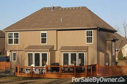 Back View
						:
						Large deck and patio
