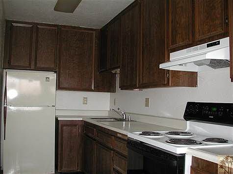 Galley kitchen.