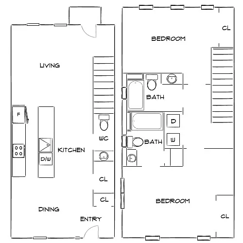 Floor plan Design 2Q Townhome