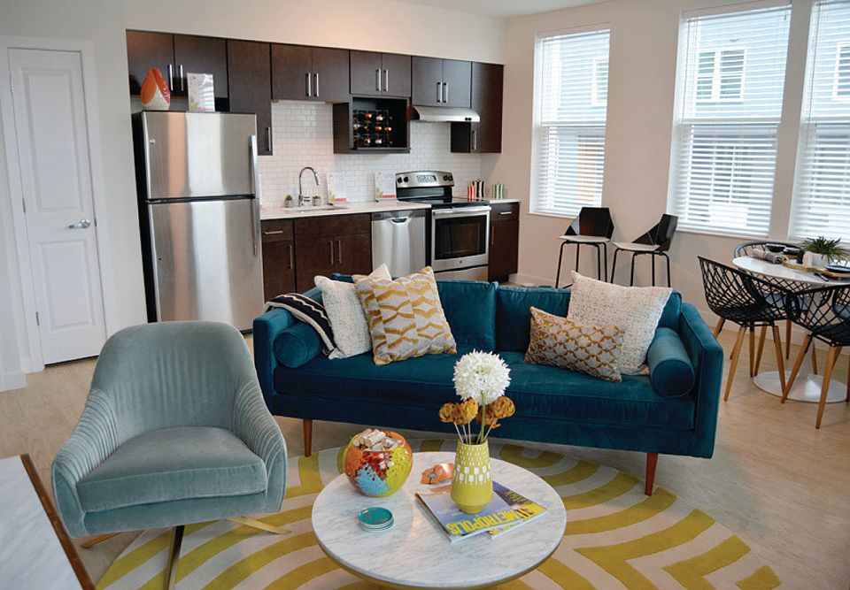MetroMark Apartments Kitchen and Living Area