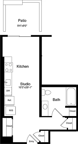 Floor plan S3 with Patio