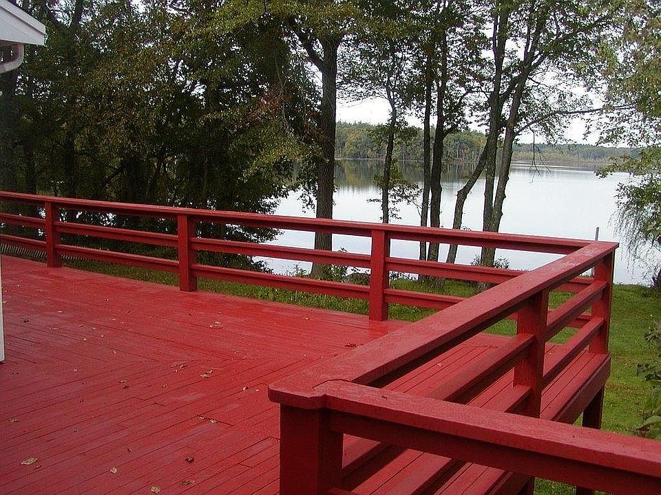 Deck overlooking lake