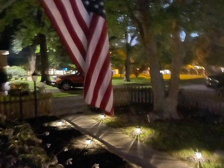 Beautiful at night with all the solar lighting!