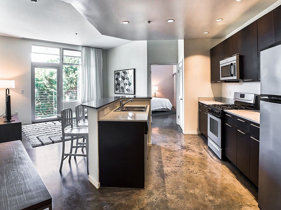 Polished concrete floors in select apartment homes
