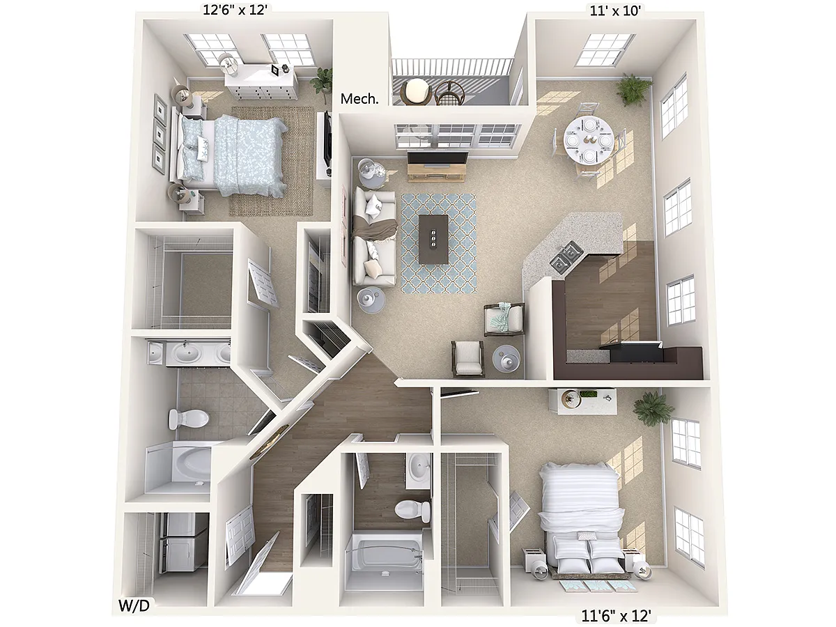 Floor plan B3-E-Upper