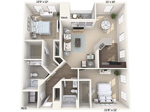 Floor plan B3-E-Upper