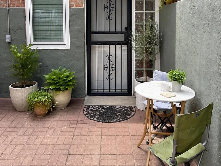 Unit entrance with private courtyard