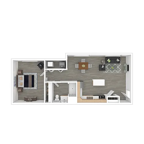 Floor plan 1 Bed 1 Bath