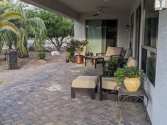 Rear patio, north facing.