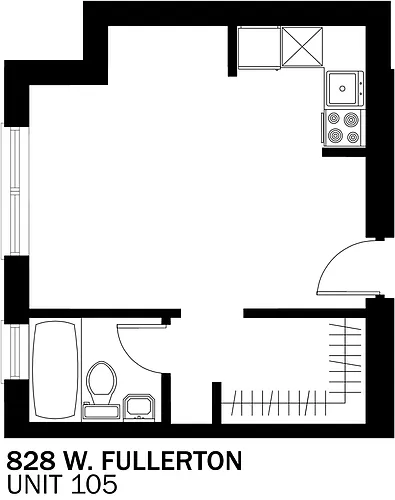 Floor plan studio 105