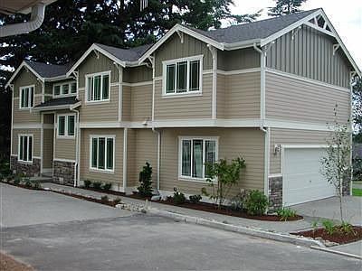 Back of house, garage on side
