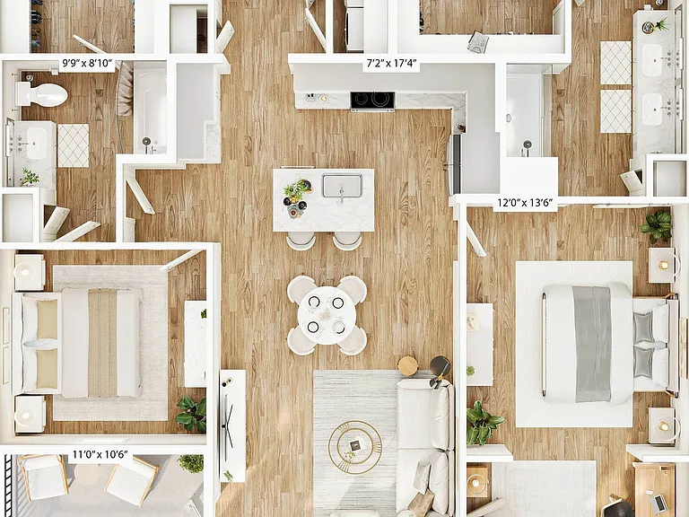B3 Two Bedroom Two Bath B3 Two Bedroom Two Bath
