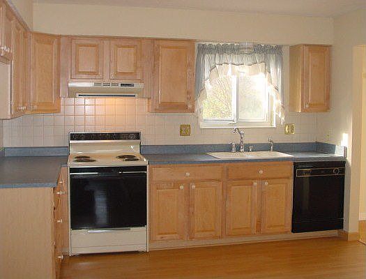 Kitchen with wood laminate flooring