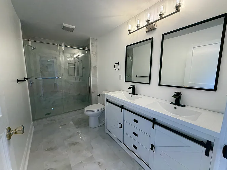 Stunning double vanity bathroom