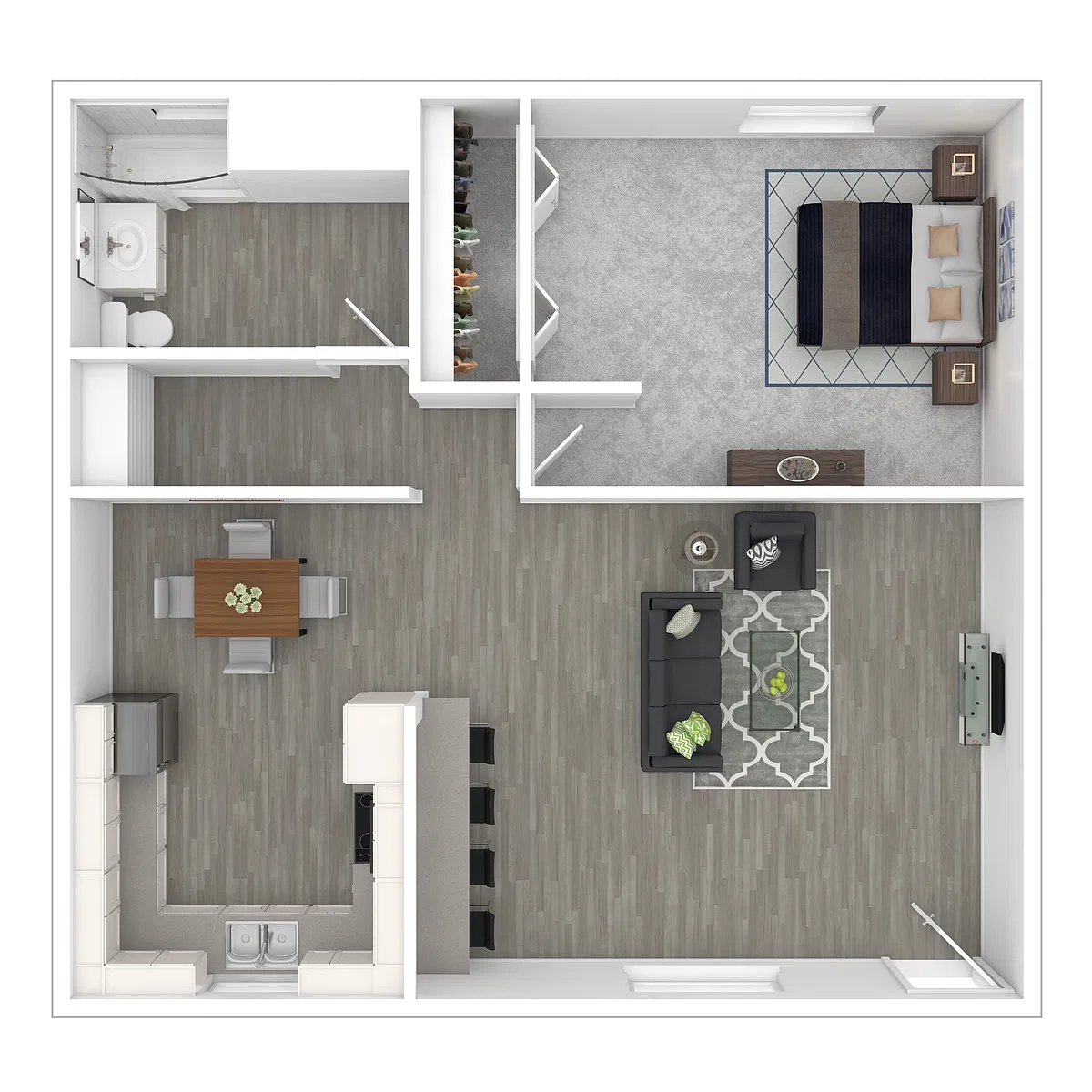 Floor plan One Bedroom