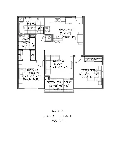 Floor plan F - 2B 2B