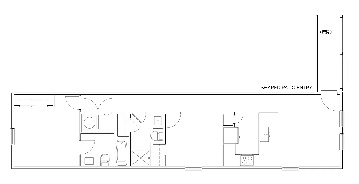 Floor plan 2x2 - 836 sqft - B2