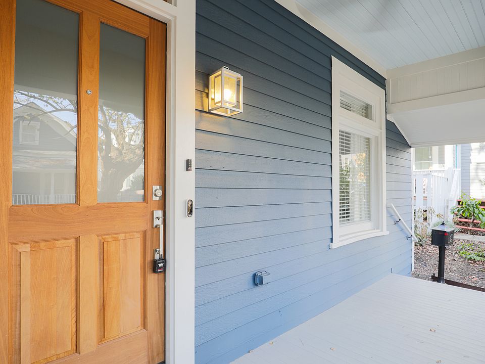 Front porch with second covered porch above