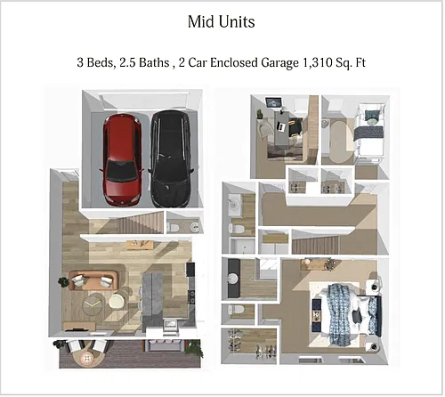 Floor plan Mid Units